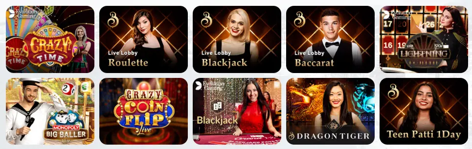 Jeux de casino en direct Play2Win Casino